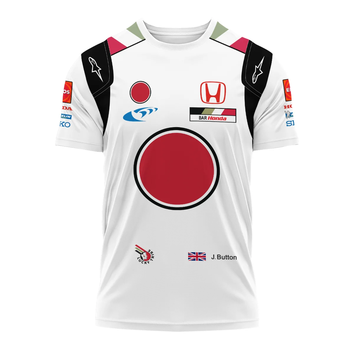 2005 Jenson Button Racing Suit BAR Honda F1 T-Shirt BLVAJB010925A3TS - Image 2