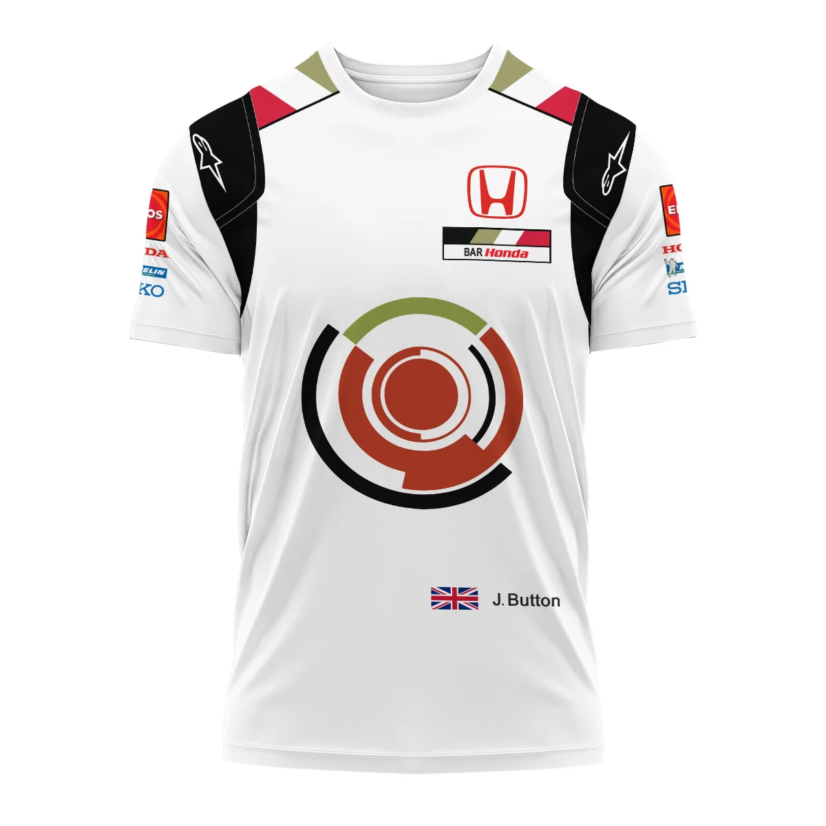 2005 Jenson Button Racing Suit BAR Honda F1 T-Shirt BLVAJB010925A4TS - Image 2