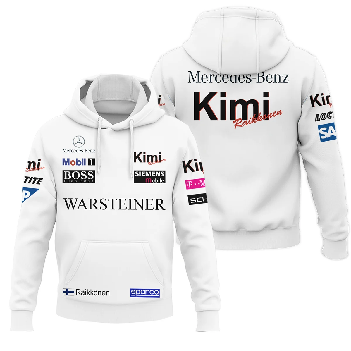 2005 Kimi Raikkonen Racing Suit McLaren F1 Hoodie Unisex Motorsport Apparel BLVAKR191125A3HD