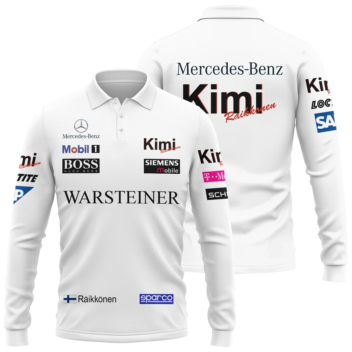 2005 Kimi Raikkonen Racing Suit McLaren F1 Long Polo Shirt Unisex Motorsport Apparel BLVAKR191125A3LPL