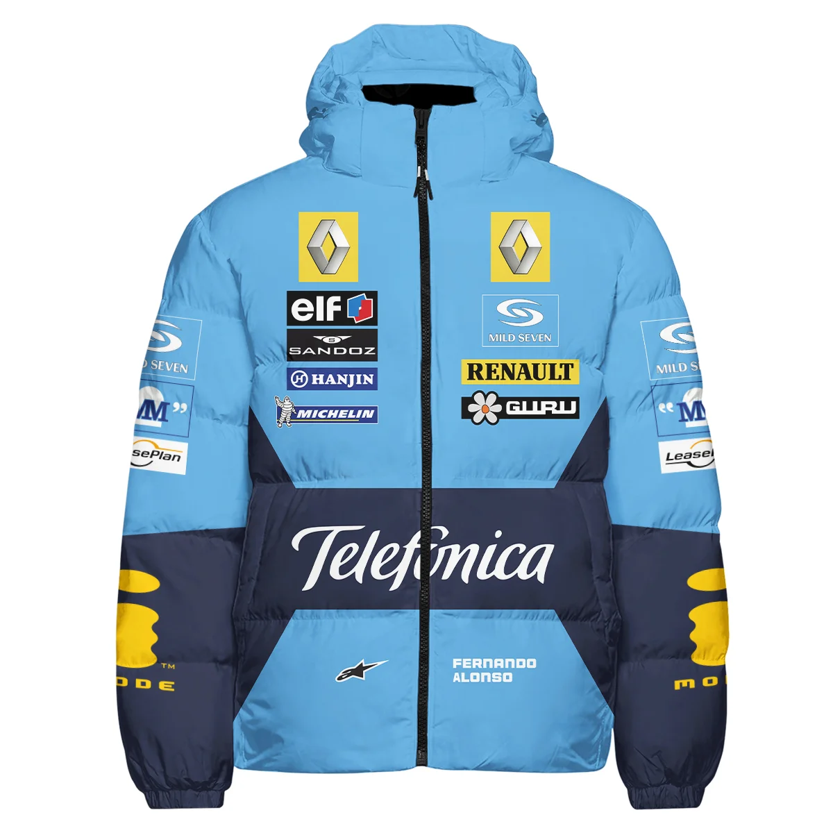 2006 Fernando Alonso Racing Suit Renault F1 Down & Puffer Jackets BLVAFA030925A4HCJ - Image 2