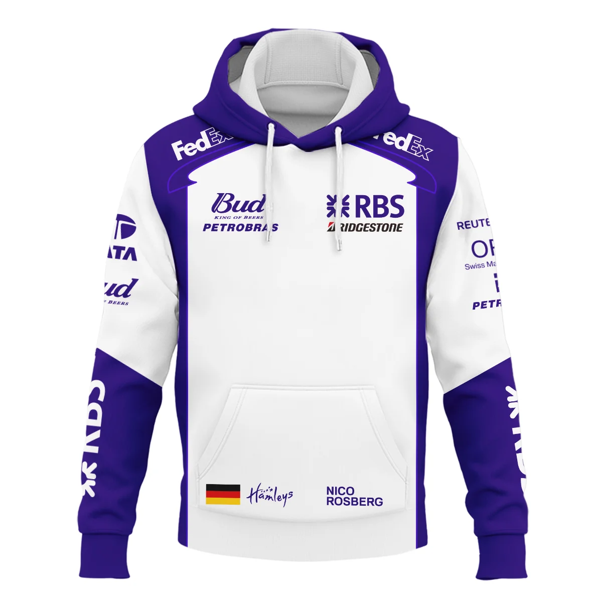 2006 Nico Rosberg Racing Suit Williams F1 Hoodie BLVANR281125A2HD - Image 2