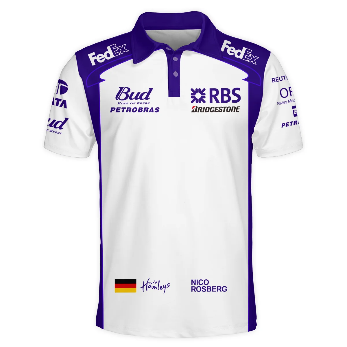 2006 Nico Rosberg Racing Suit Williams F1 Polo Shirt BLVANR281125A2PL - Image 2