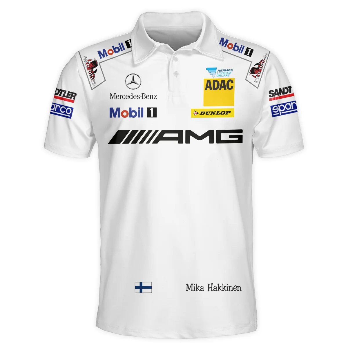 Alternative view of 2007 Mika Hakkinen Racing Suit Mercedes Polo Shirt BLVAMH271025A5PL