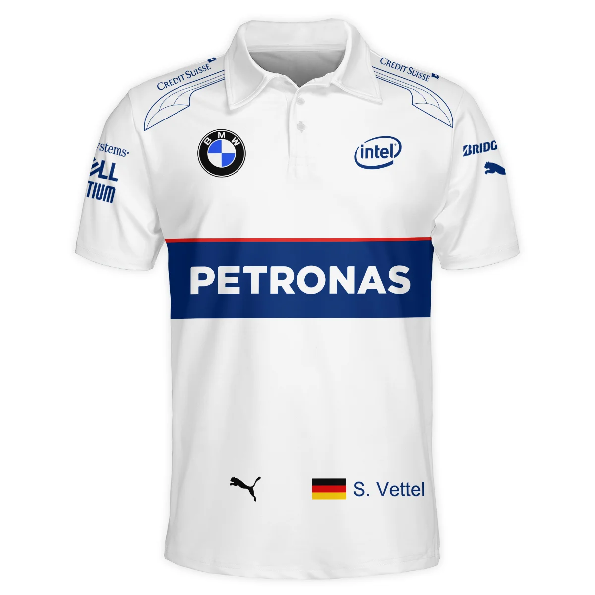 2007 Sebastian Vettel Racing Suit BMW F1 Polo Shirt BLVASV110925A1PL - Image 2
