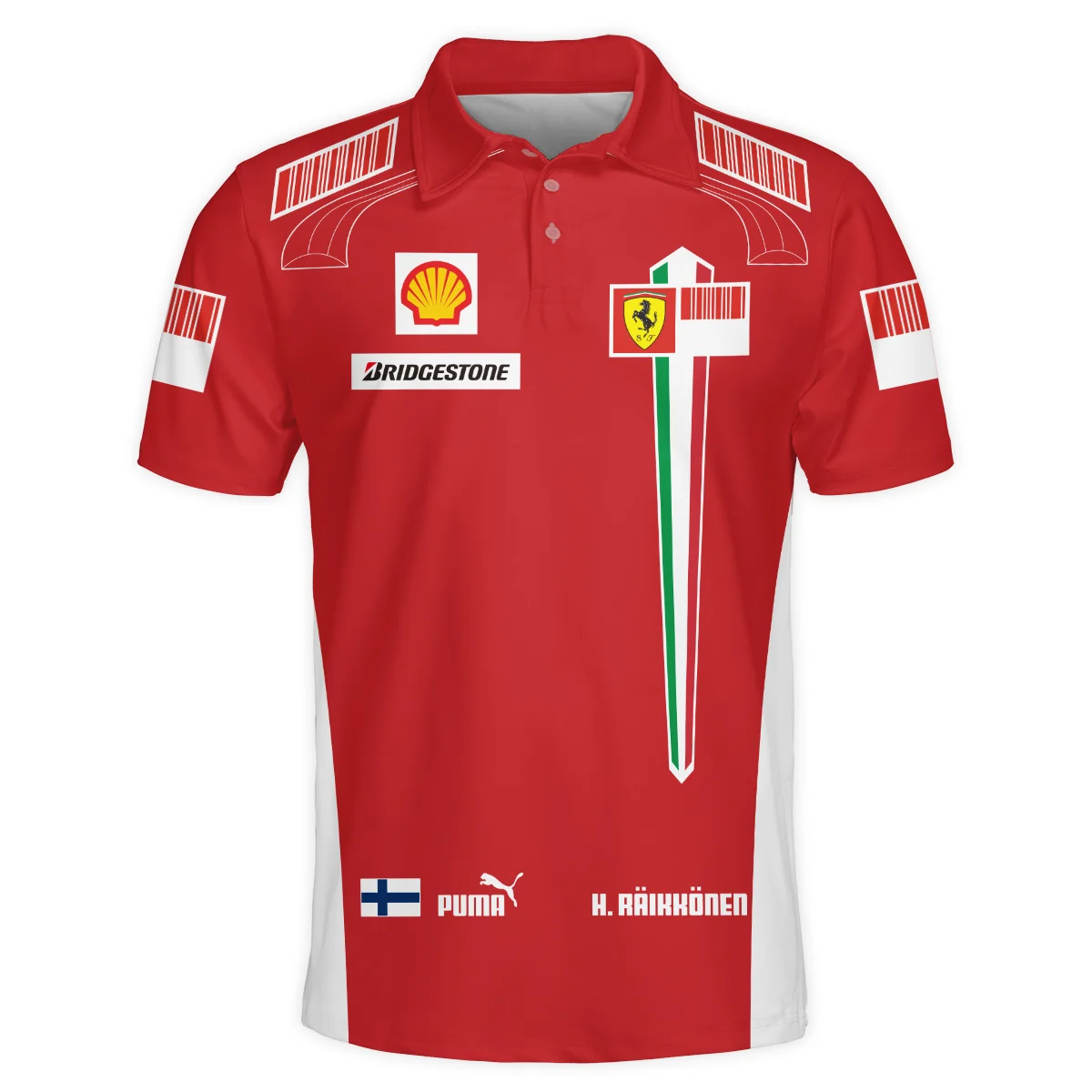 2007 WDC Kimi Raikkonen Racing Suit Ferrari Polo Shirt BLVAKR191125A10PL - Image 2