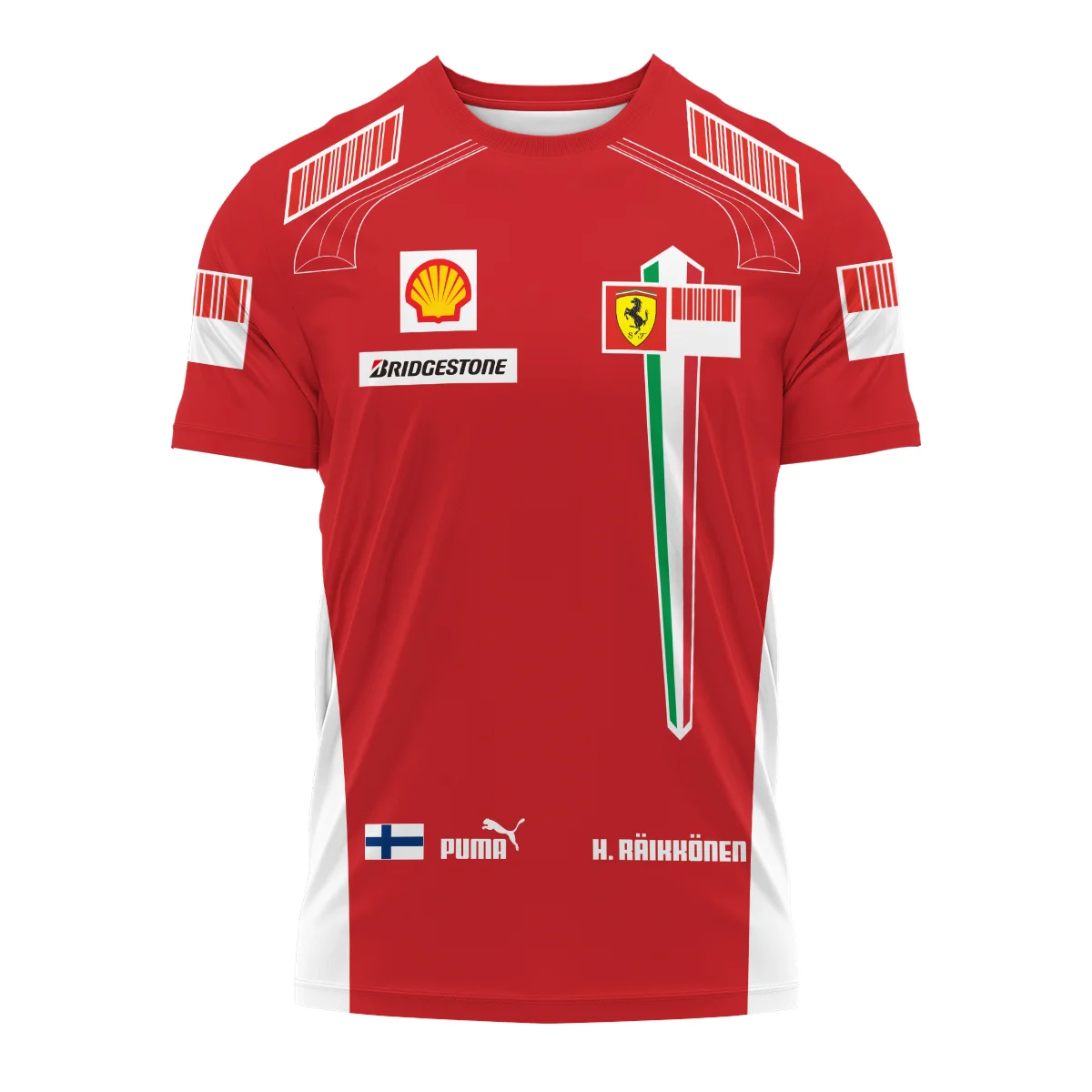 2007 WDC Kimi Raikkonen Racing Suit Ferrari T-Shirt BLVAKR191125A10TS - Image 2