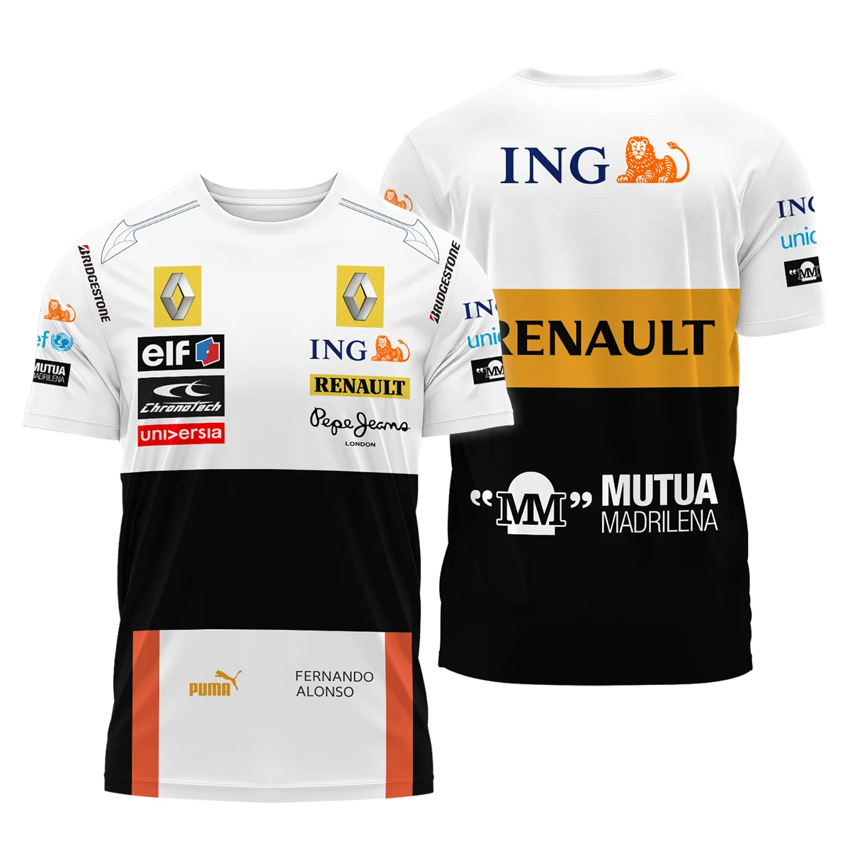 2008 Fernando Alonso Racing Suit Renault F1 T-Shirt Unisex Motorsport Apparel BLVAFA030925A8TS