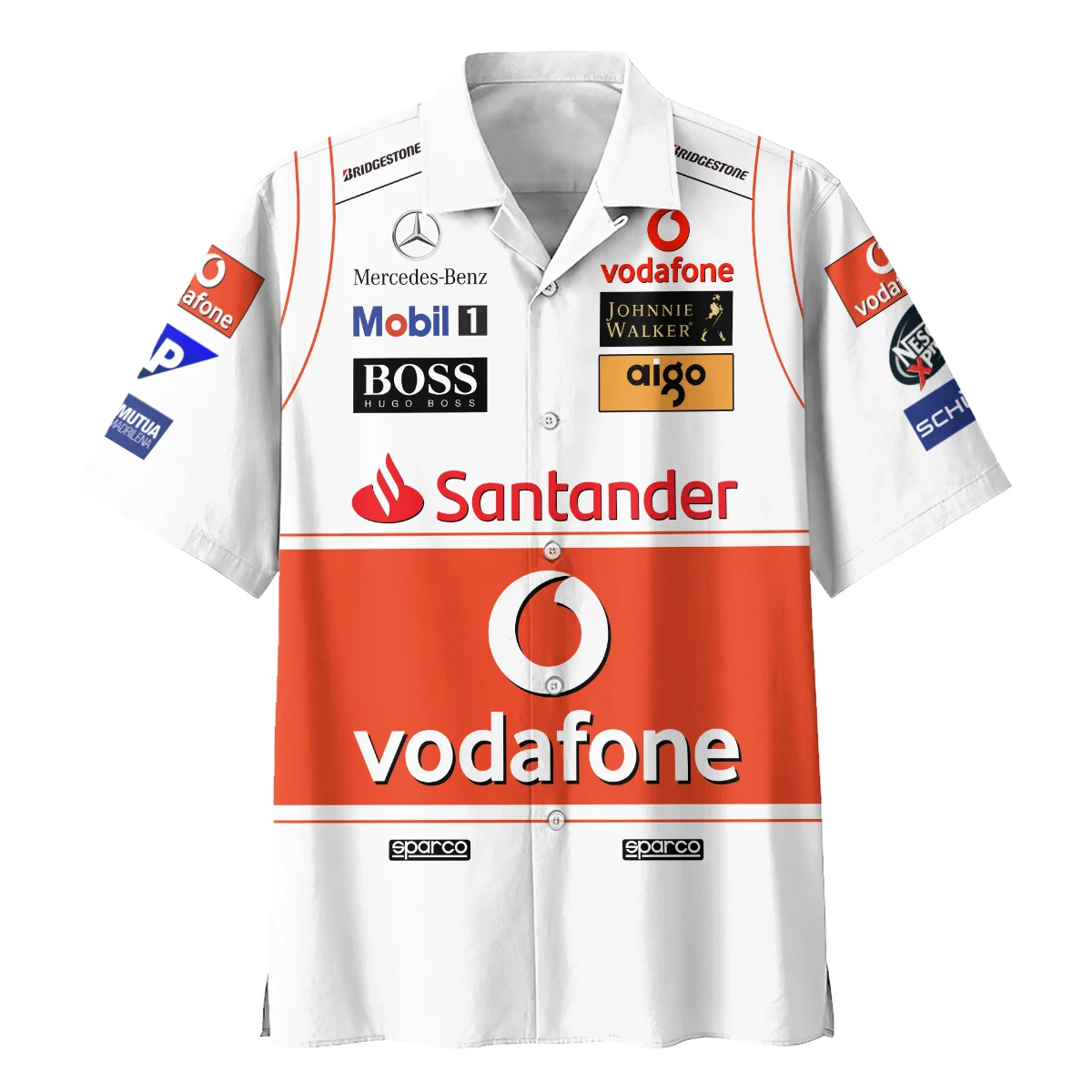 2008 Lewis Hamilton Racing Suit McLaren F1 Hawaiian Shirt BLVALH260825A9HW - Image 2