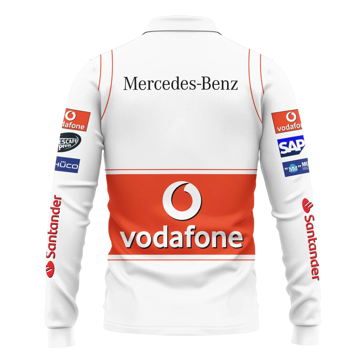 2008 Lewis Hamilton Racing Suit McLaren F1 Long Polo Shirt BLVALH260825A9LPL - Image 3