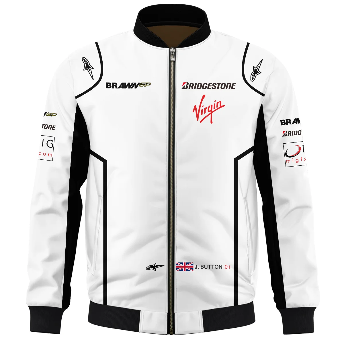 2009 Jenson Button Racing Suit Brawn GP F1 Bomber BLVAJB010925A5BB - Image 2