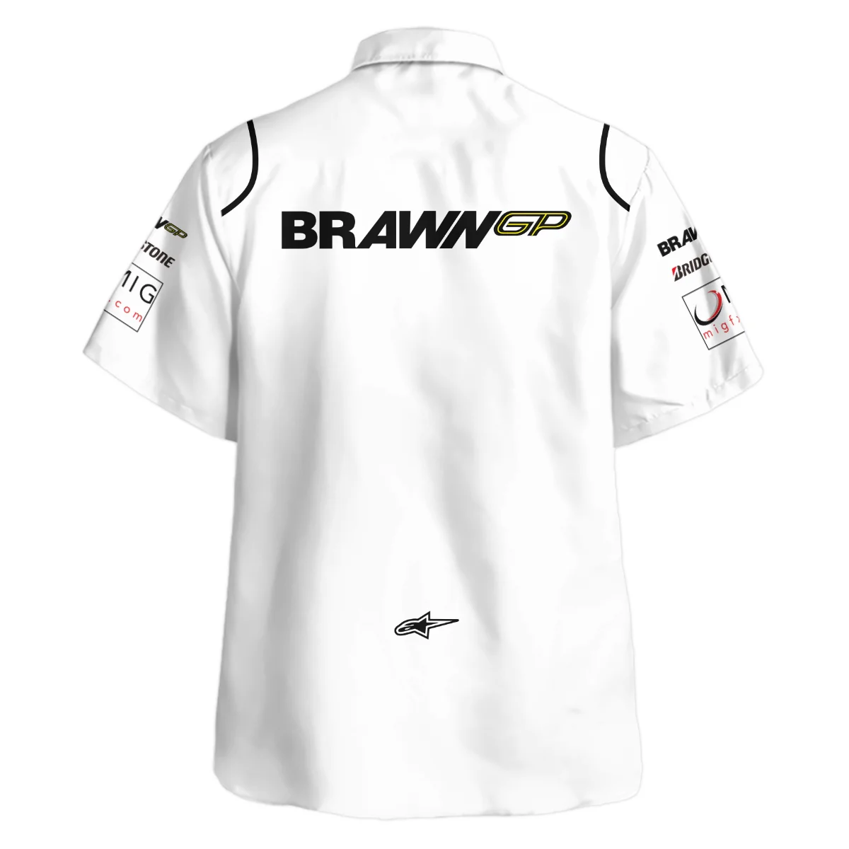 2009 Jenson Button Racing Suit Brawn GP F1 Hawaiian Shirt BLVAJB010925A5HW - Image 3