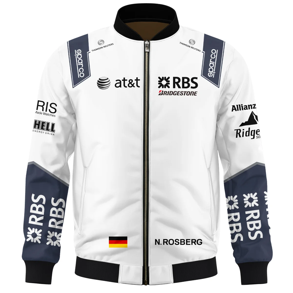 2009 Nico Rosberg Racing Suit Williams F1 Bomber BLVANR281125A4BB - Image 2