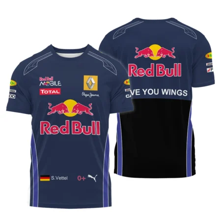 2010 Sebastian Vettel Racing Suit Red Bull Racing F1 T-Shirt Unisex Motorsport Apparel BLVASV110925A7TS