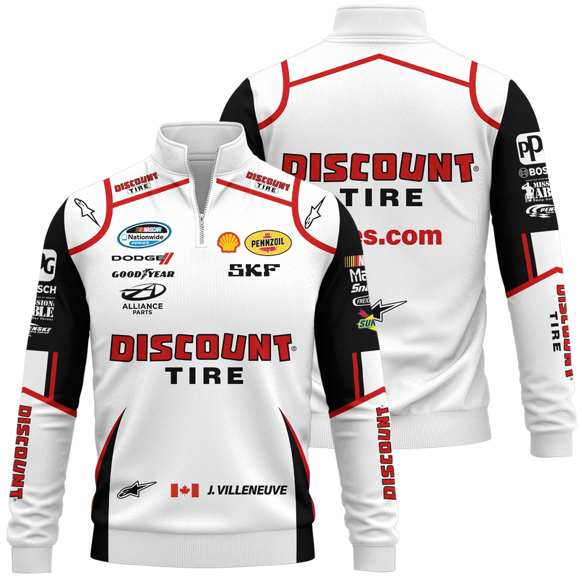 2011 Jacques Villeneuve Racing Suit F1 Quarter-Zip Sweatshirt BLJV10825A9QZS