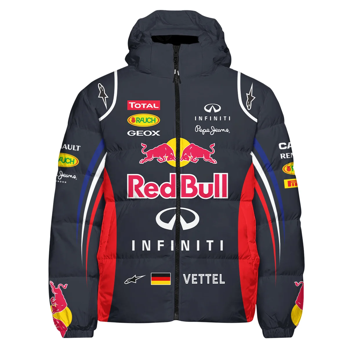 2012 Sebastian Vettel Racing Suit Red Bull Racing F1 Down & Puffer Jackets BLVASV110925A5HCJ - Image 2