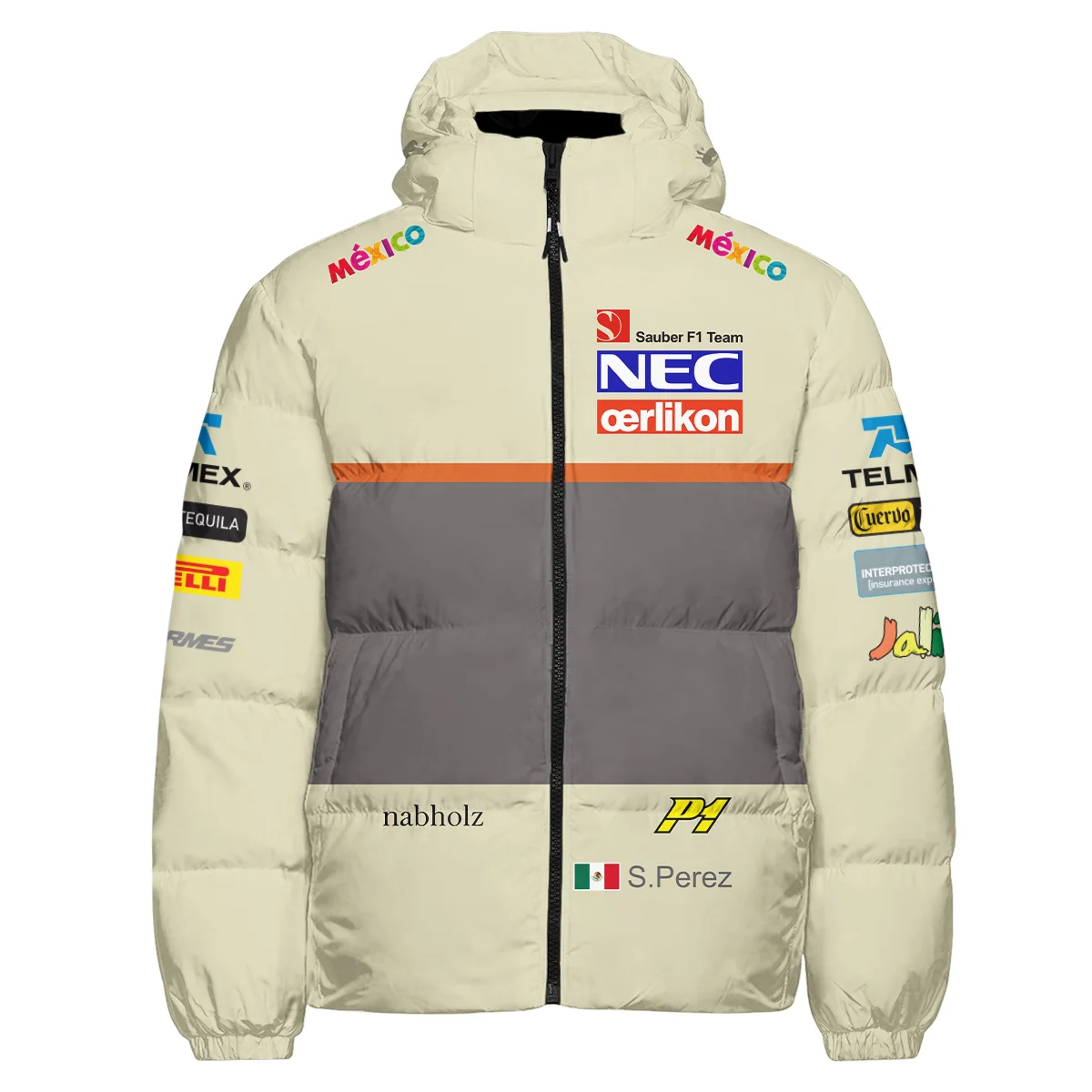 2012 Sergio Perez Racing Suit Sauber F1 Down & Puffer Jackets BLVASP170925A10HCJ - Image 2