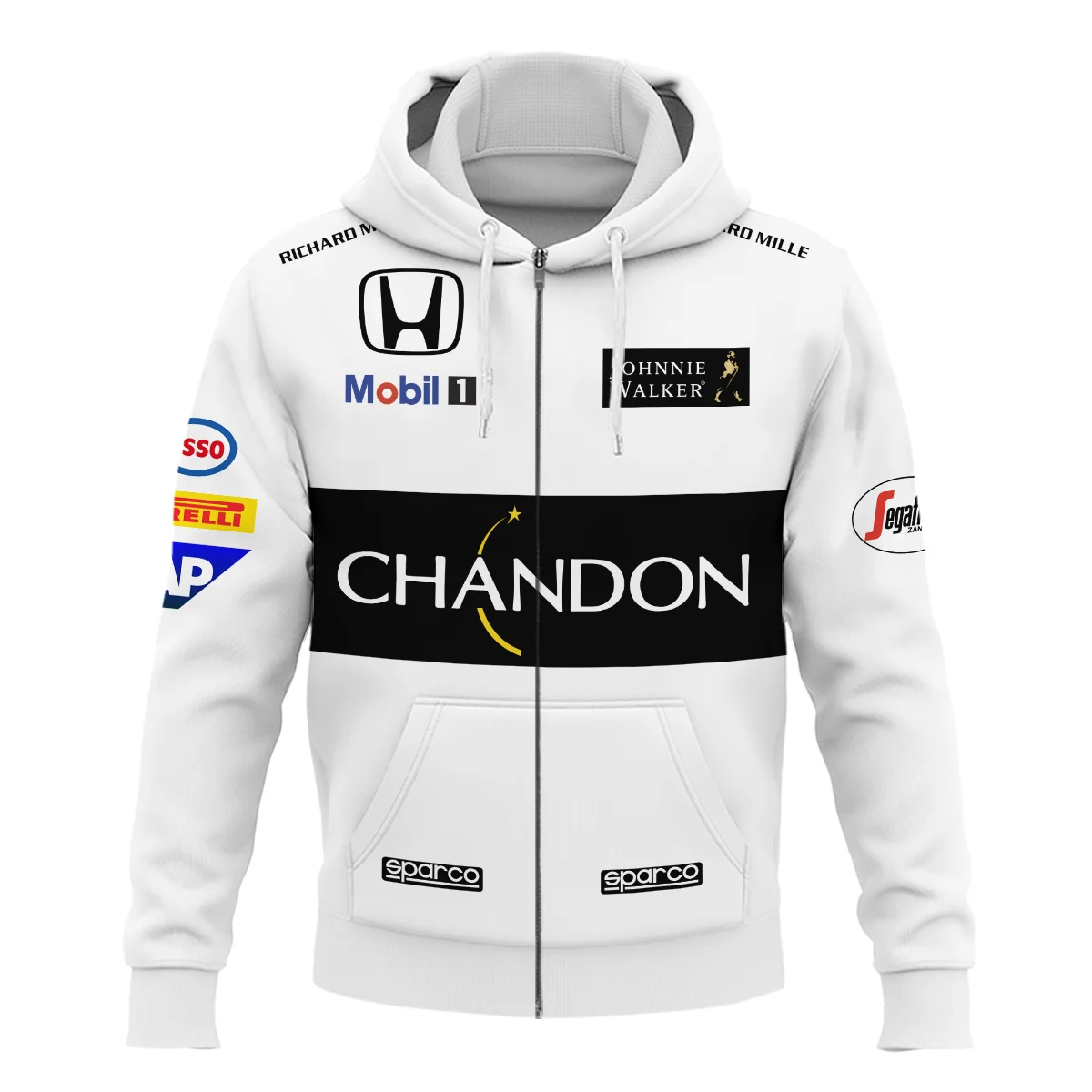 2015 Fernando Alonso Racing Suit McLaren F1 Zipper Hoodie BLVAFA030925A2ZHD - Image 2