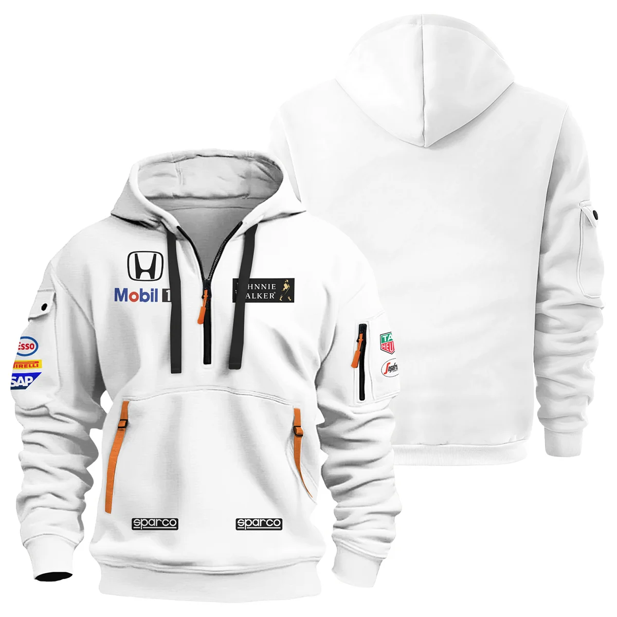 2015 Jenson Button Racing Suit McLaren F1 Hoodie Half Zip BLVAJB010925A6HDF