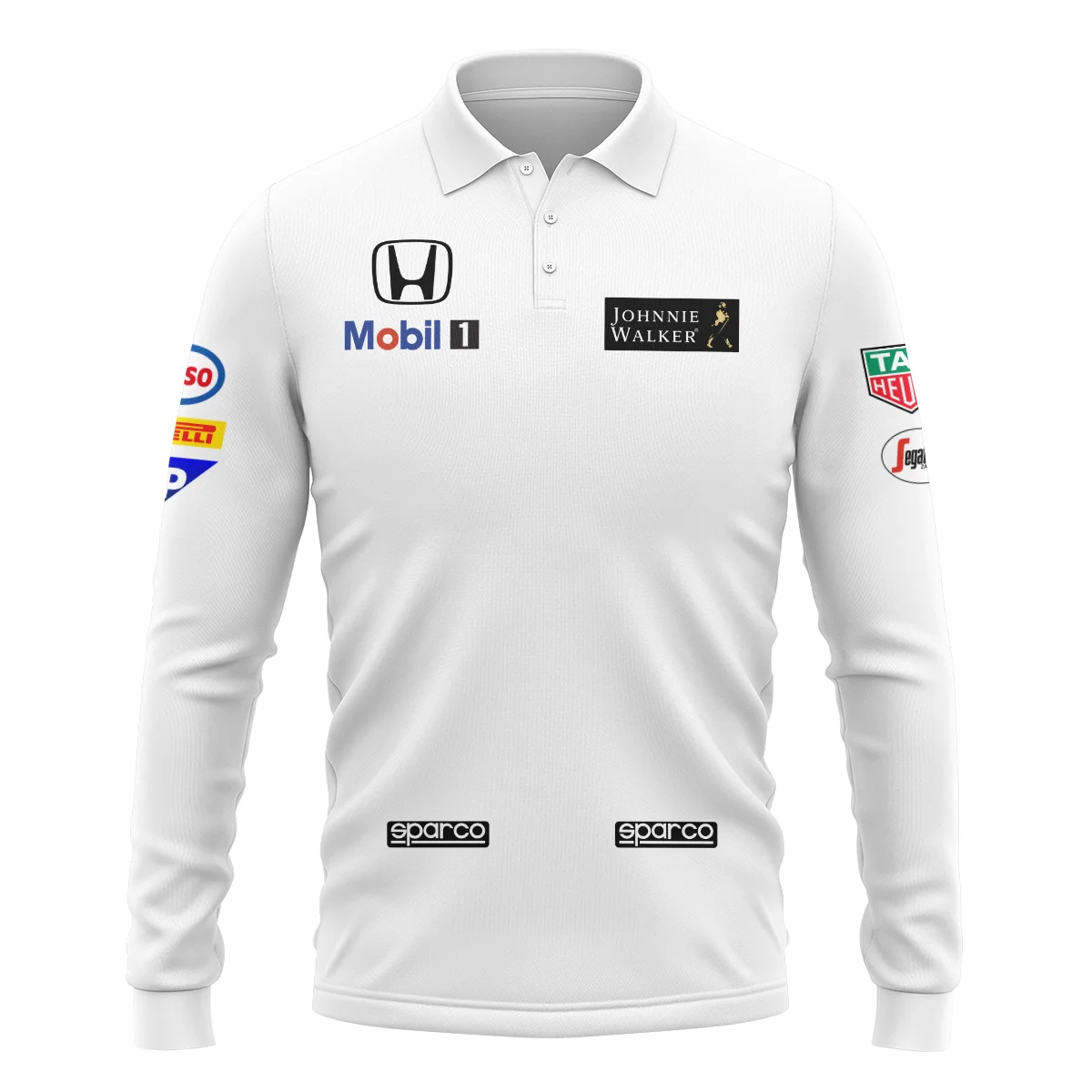 Alternative view of 2015 Jenson Button Racing Suit McLaren F1 Long Polo Shirt BLVAJB010925A6LPL