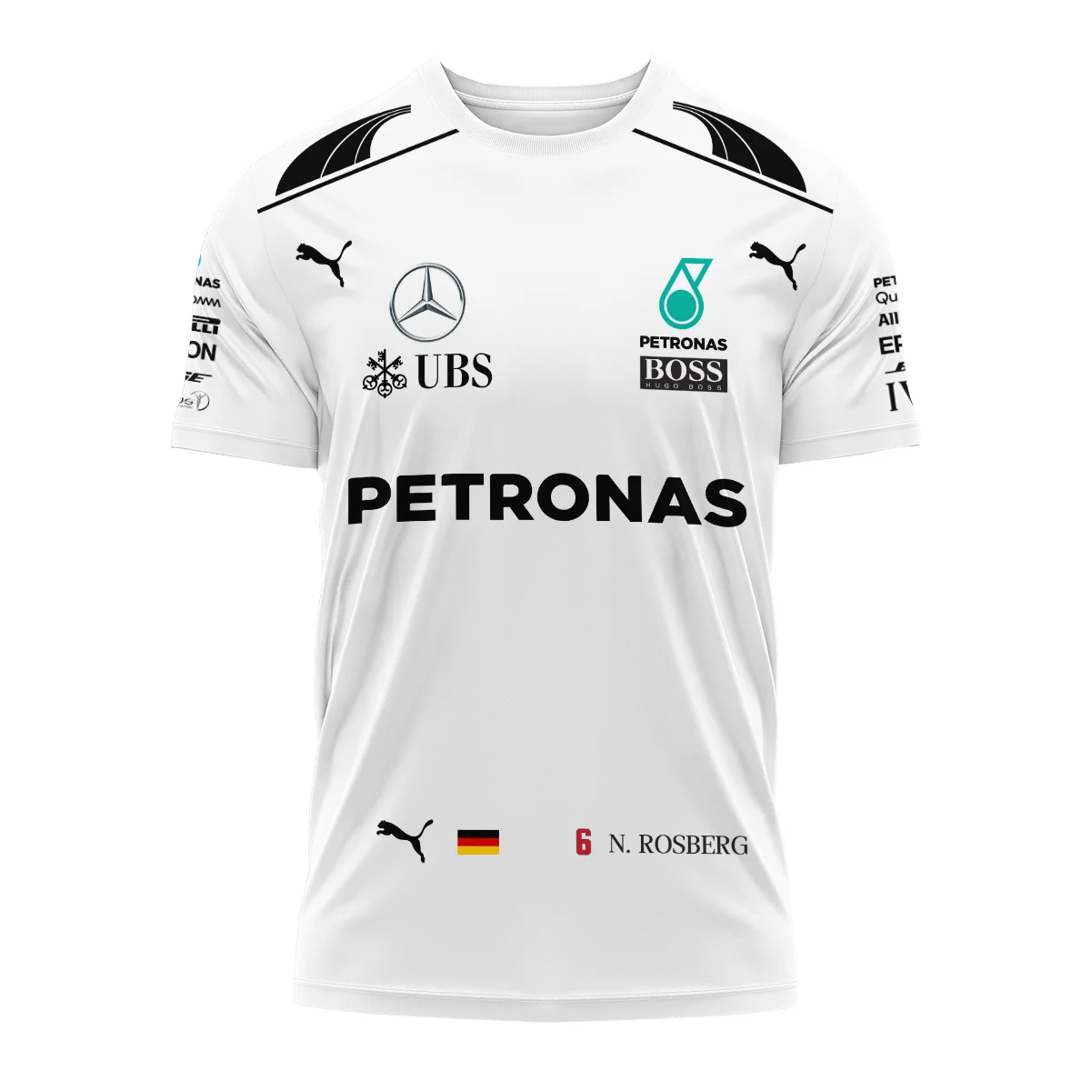 Alternative view of 2016 WDC Nico Rosberg Racing Suit Mercedes F1 T-Shirt BLVANR281125A1TS