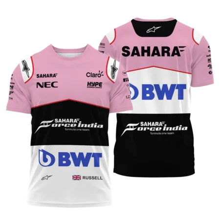 2017 George Russell Racing Suit Force India F1 T-Shirt Unisex Motorsport Apparel BLVAGR080925A7TS