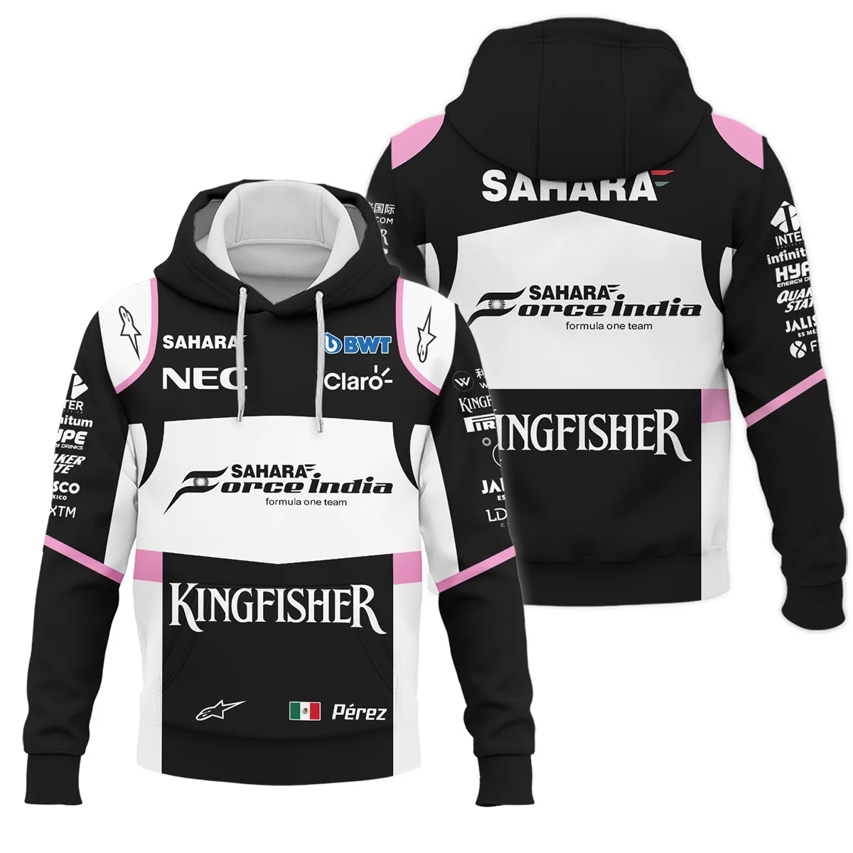 2017 Sergio Perez Racing Suit Force India F1 Hoodie BLVASP170925A5HD