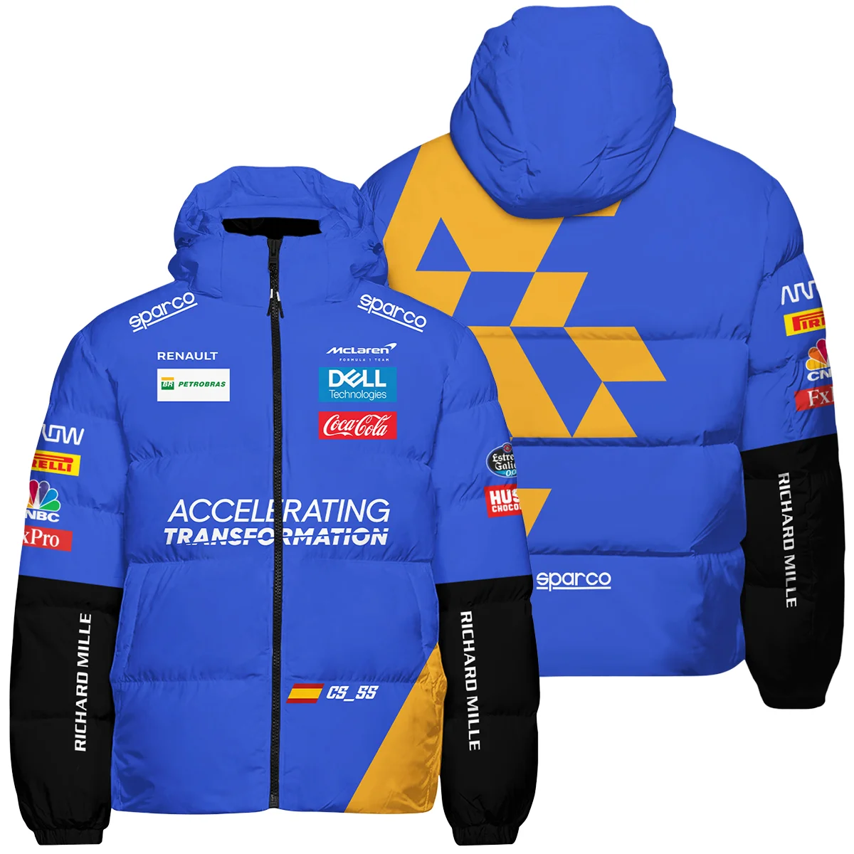 2019 Carlos Sainz Racing Suit McLaren F1 Down & Puffer Jackets Unisex Motorsport Apparel BLVACS190825A15HCJ
