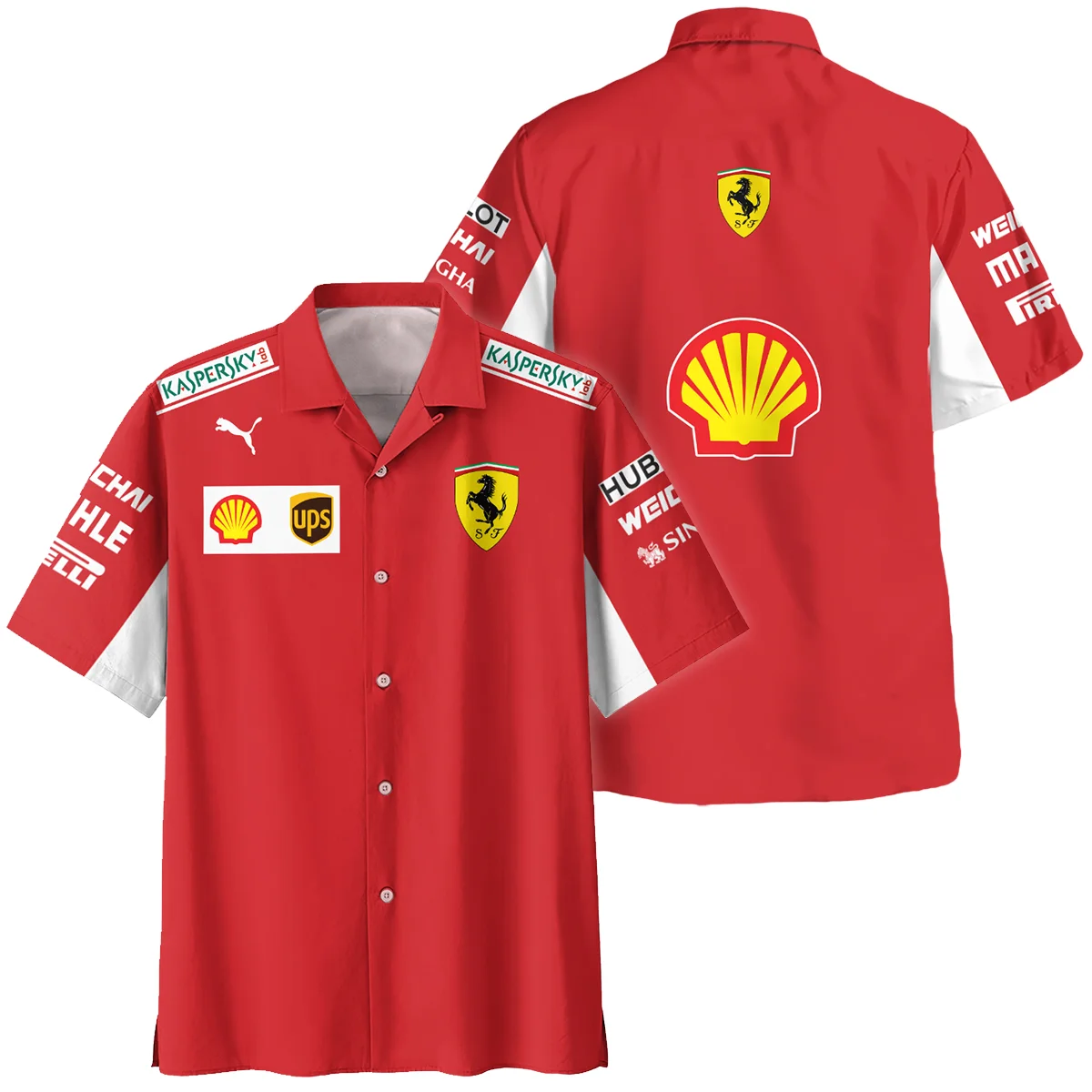 2019 Charles Leclerc Racing Suit Ferrari F1 Hawaiian Shirt Unisex Motorsport Apparel BLVACL260825A5HW