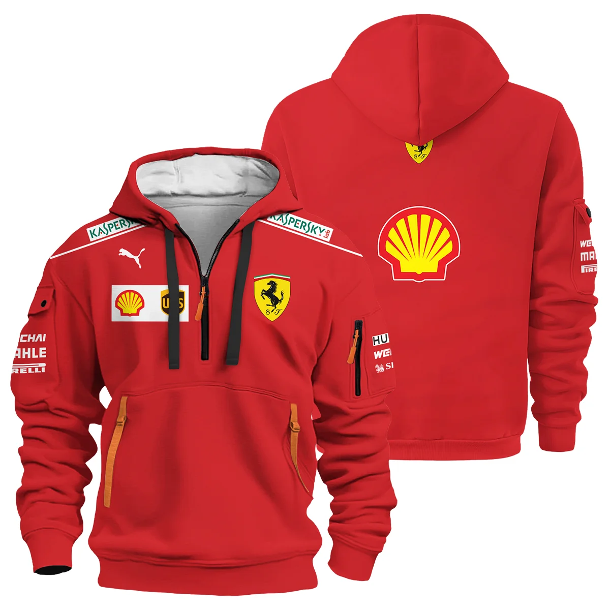 2019 Charles Leclerc Racing Suit Ferrari F1 Hoodie Half Zip Unisex Motorsport Apparel BLVACL260825A5HDF