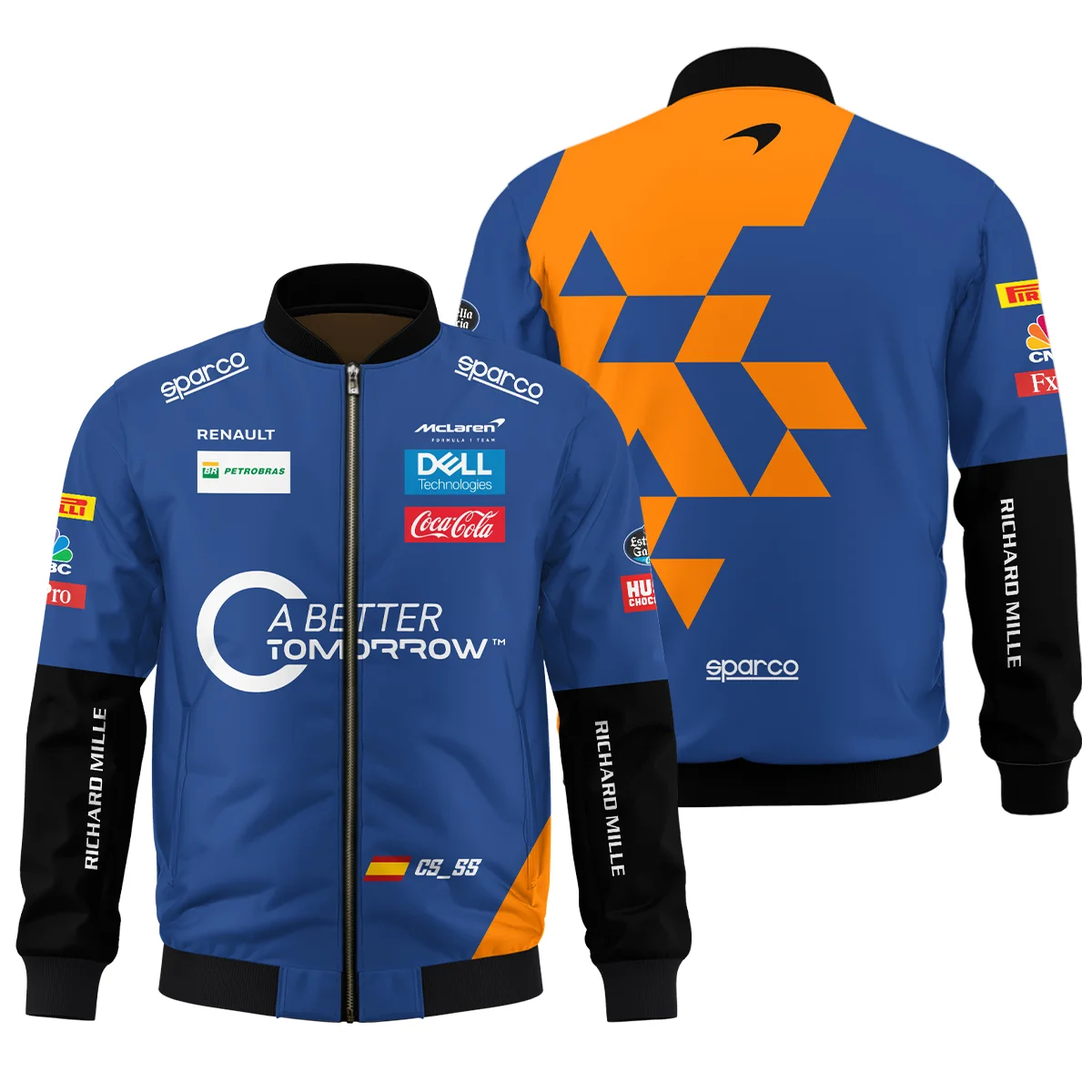 2019 China GP Carlos Sainz Racing Suit McLaren F1 Bomber Unisex Motorsport Apparel BLVACS190825A14BB