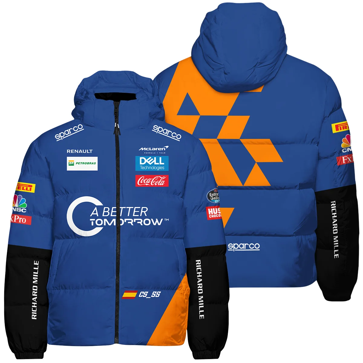 2019 China GP Carlos Sainz Racing Suit McLaren F1 Down & Puffer Jackets Unisex Motorsport Apparel BLVACS190825A14HCJ
