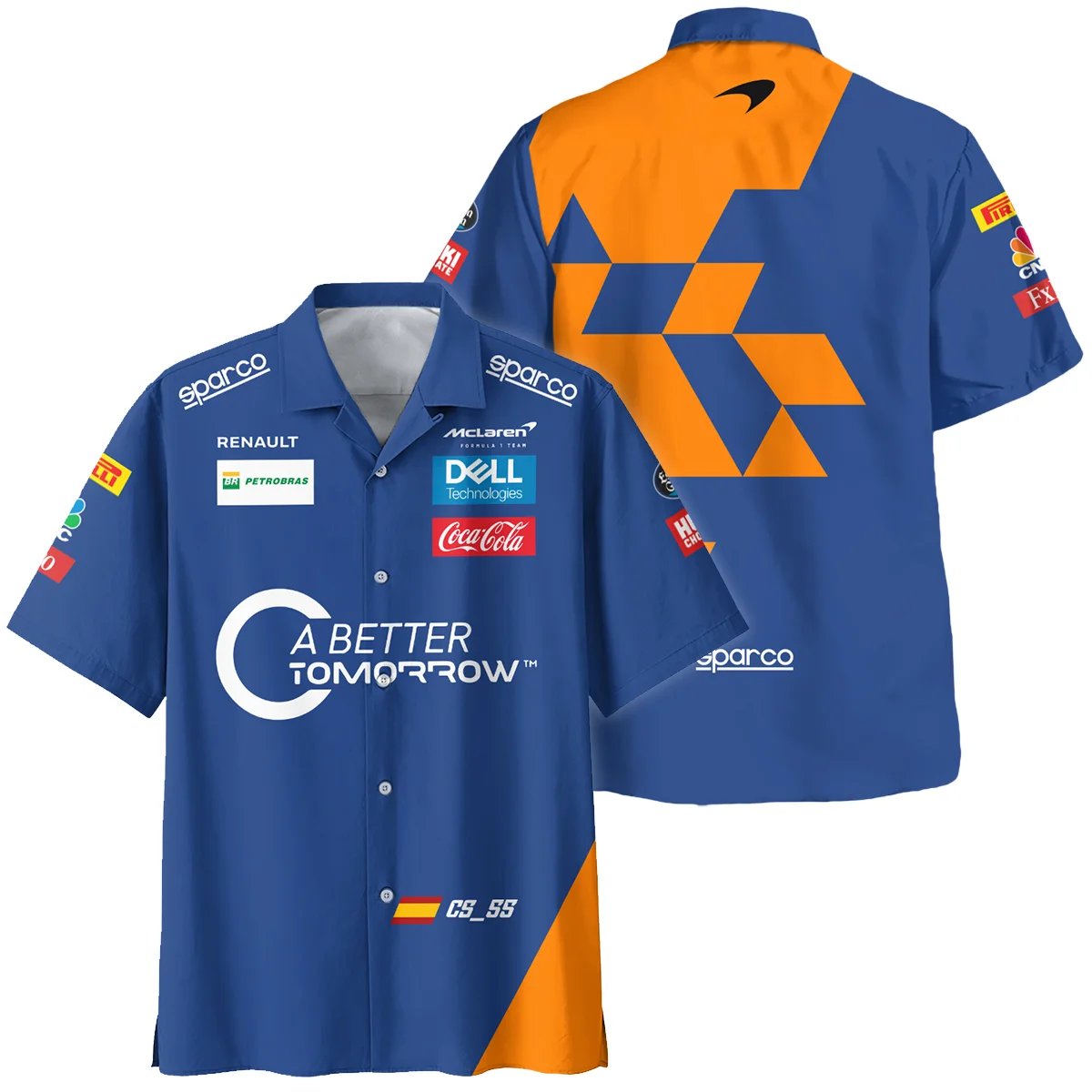 2019 China GP Carlos Sainz Racing Suit McLaren F1 Hawaiian Shirt Unisex Motorsport Apparel BLVACS190825A14HW