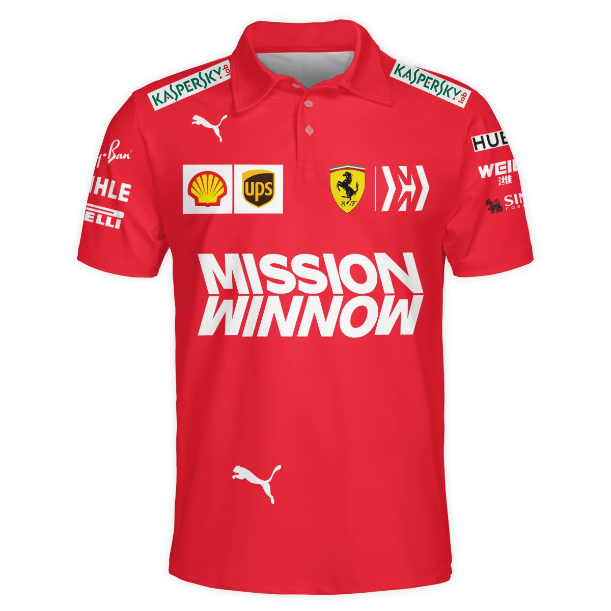 2019 Sebastian Vettel Racing Suit Ferrari F1 Polo Shirt BLVASV110925A10PL - Image 2