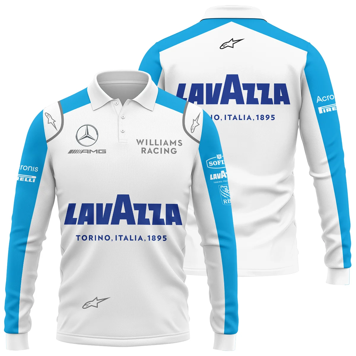 2020 George Russell Racing Suit Williams F1 Long Polo Shirt Unisex Motorsport Apparel BLVAGR080925A6LPL