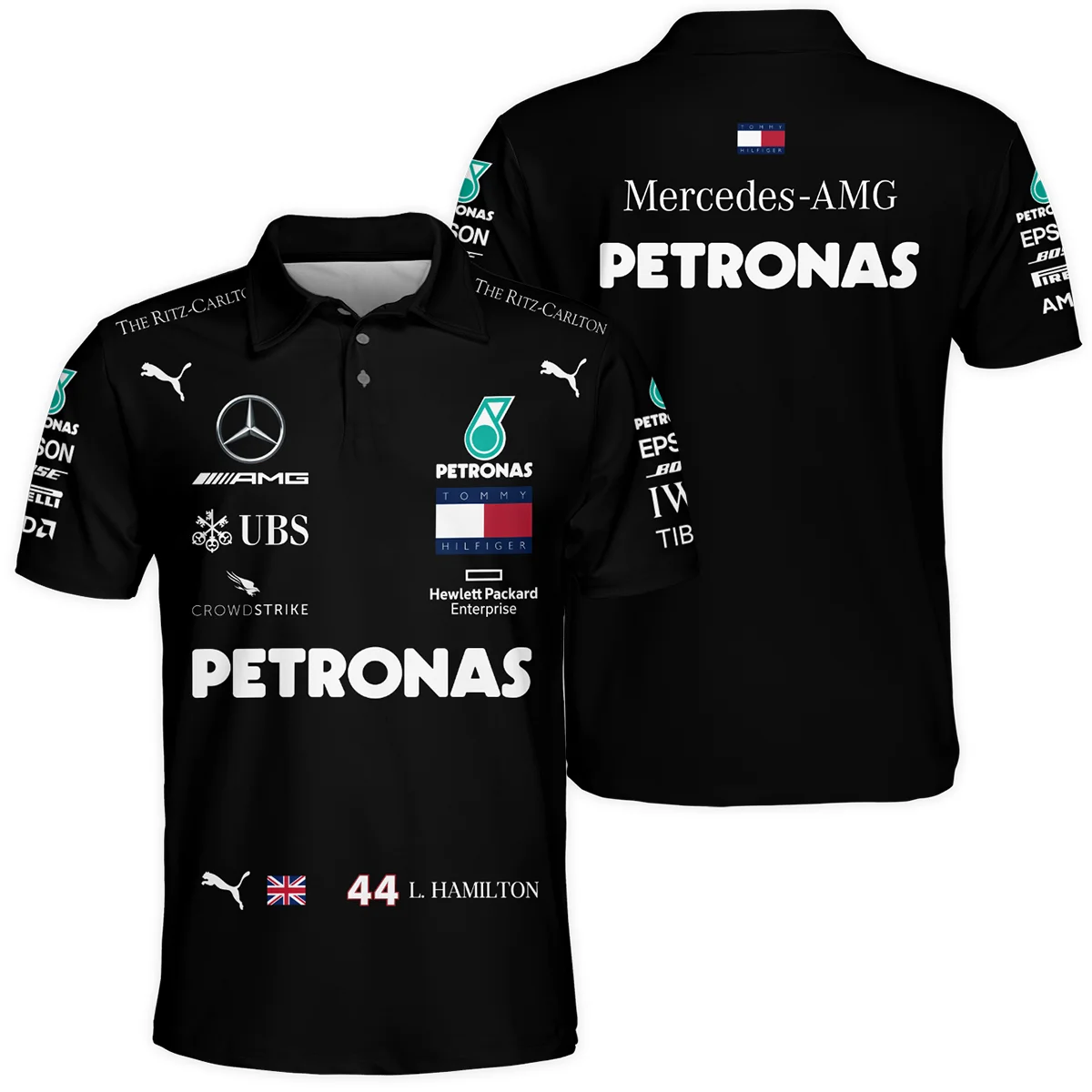 2020 Lewis Hamilton Racing Suit Mercedes F1 Polo Shirt Unisex Motorsport Apparel BLVALH180825A3PL