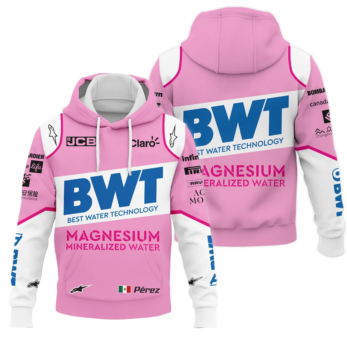 2020 Sergio Perez Racing Suit Racing Point F1 Hoodie Unisex Motorsport Apparel BLVASP170925A3HD