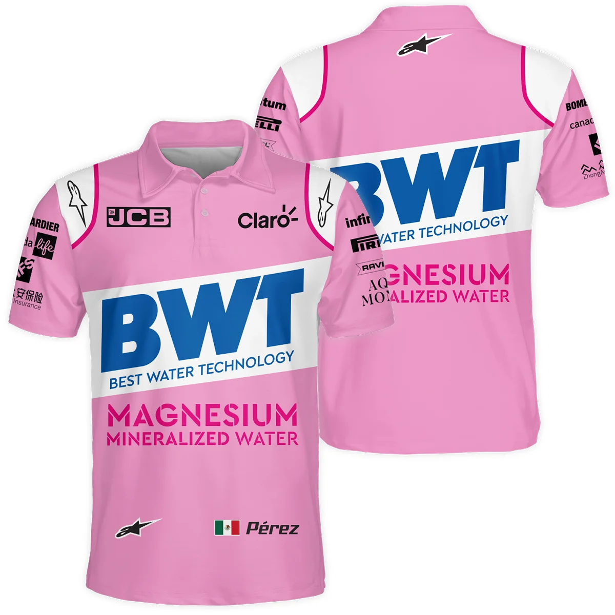 2020 Sergio Perez Racing Suit Racing Point F1 Polo Shirt Unisex Motorsport Apparel BLVASP170925A3PL