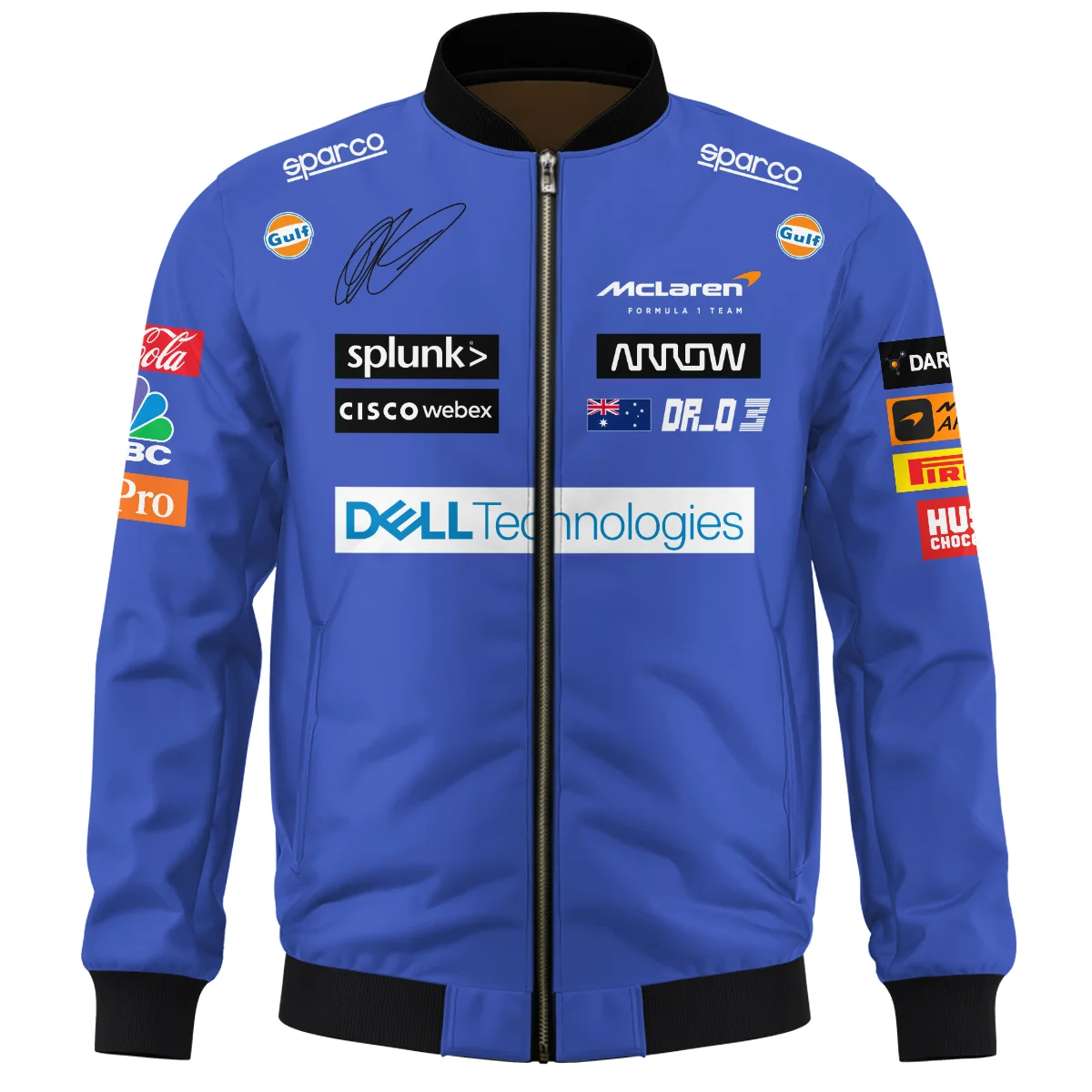 2021 Daniel Ricciardo McLaren F1 Team Race Suit Bomber BLVA180725A03BB - Image 2