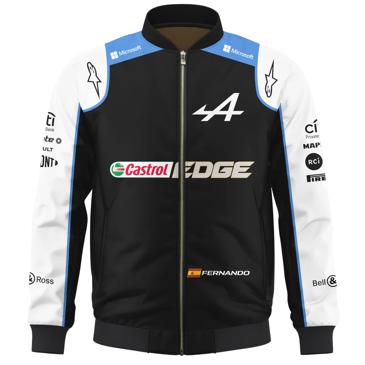 2021 Fernando Alonso Racing Suit Alpine F1 Bomber BLVAFA030925A9BB - Image 2