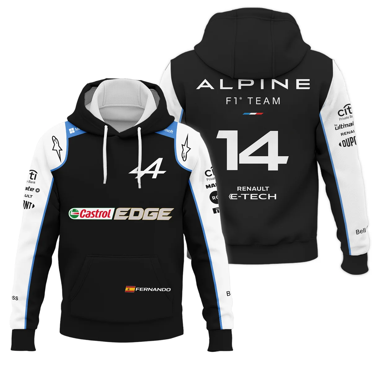 2021 Fernando Alonso Racing Suit Alpine F1 Hoodie Unisex Motorsport Apparel BLVAFA030925A9HD