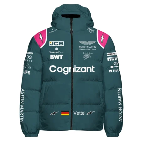 Alternative view of 2021 Sebastian Vettel Racing Suit Aston Martin F1 Down & Puffer Jackets BLVASV110925A2HCJ
