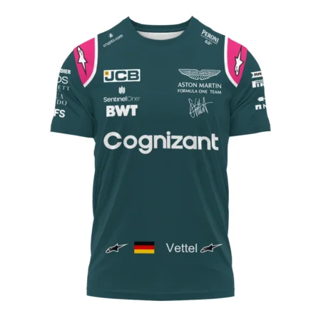 Alternative view of 2021 Sebastian Vettel Racing Suit Aston Martin F1 T-Shirt BLVASV110925A2TS