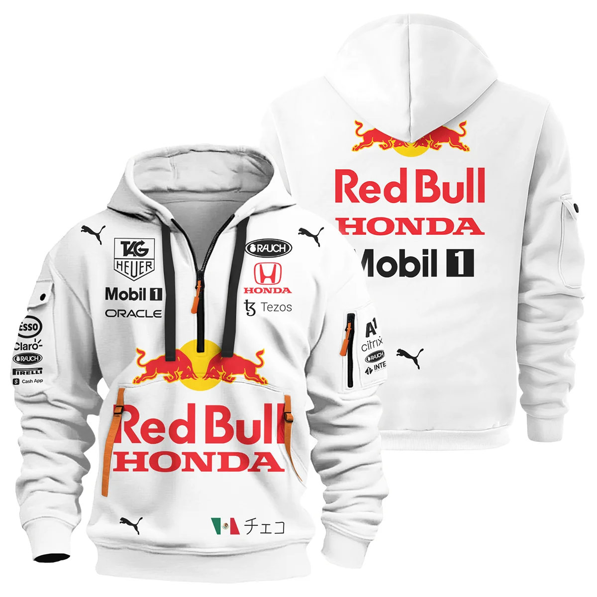 2021 Sergio Perez Racing Suit Red Bull Racing F1 Hoodie Half Zip Unisex Motorsport Apparel BLVASP170925A2HDF