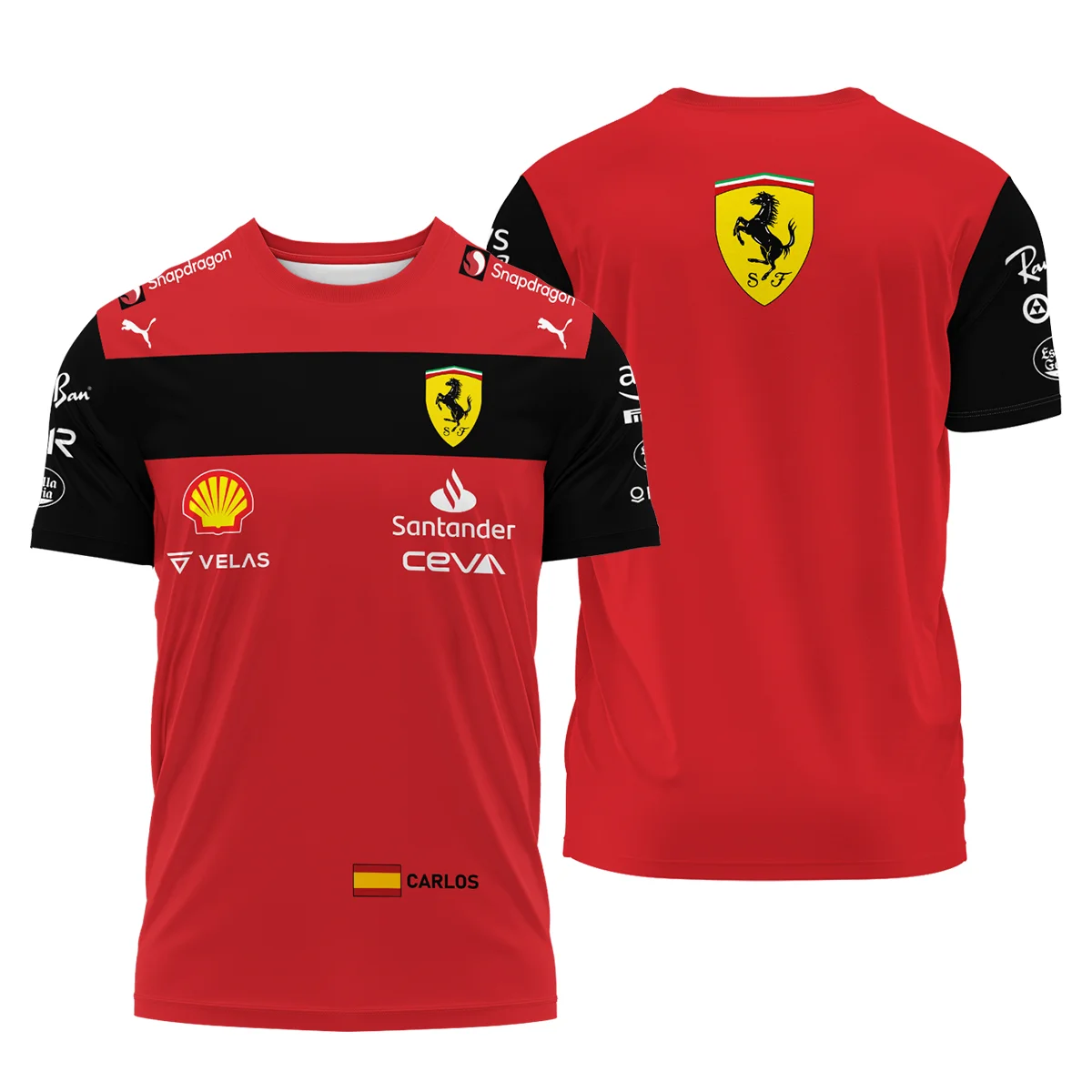 2022 Carlos Sainz Racing Suit Ferrari F1 T-Shirt Unisex Motorsport Apparel BLVACS190825A11TS