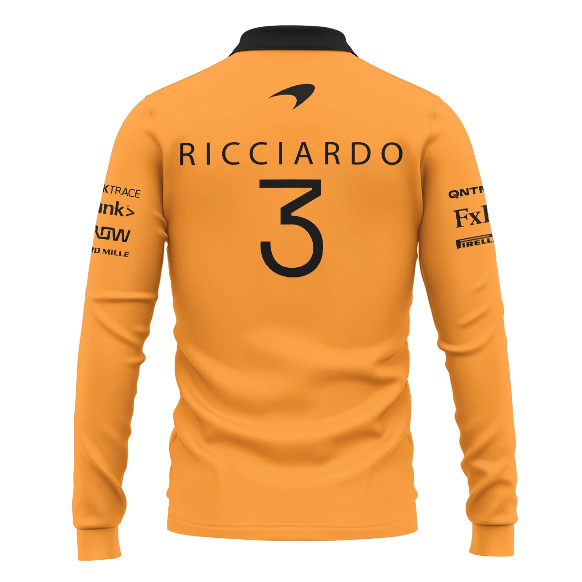2022 Daniel Ricciardo McLaren F1 Team Suit Long Polo Shirt BLVA180725A07LPL - Image 3