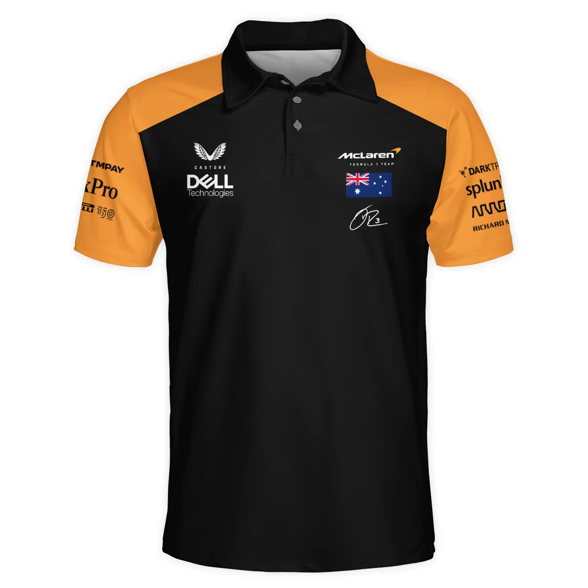 2022 Daniel Ricciardo McLaren F1 Team Suit Polo Shirt BLVA180725A07PL - Image 2