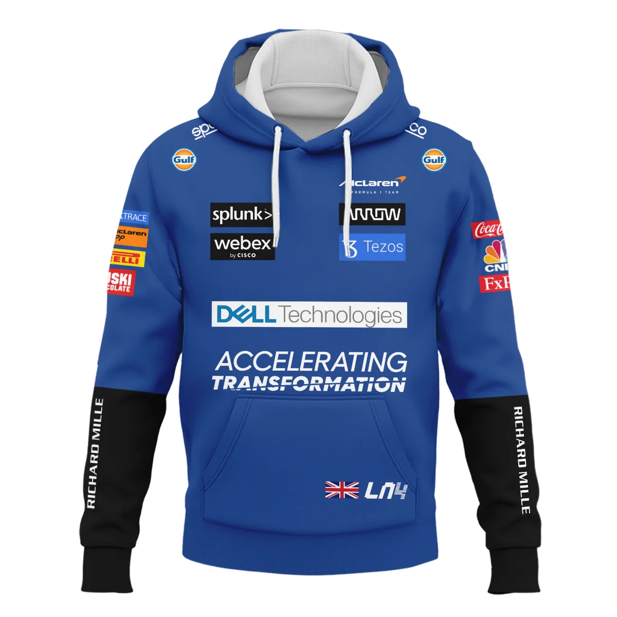 2022 Lando Norris Racing Suit McLaren F1 Hoodie BLVALN120825A2HD - Image 2