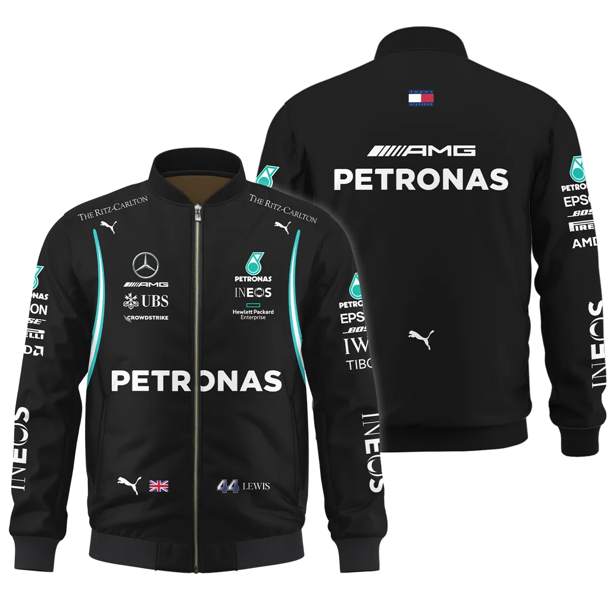 2022 Lewis Hamilton Racing Suit Mercedes F1 Bomber BLVALH260825A6BB