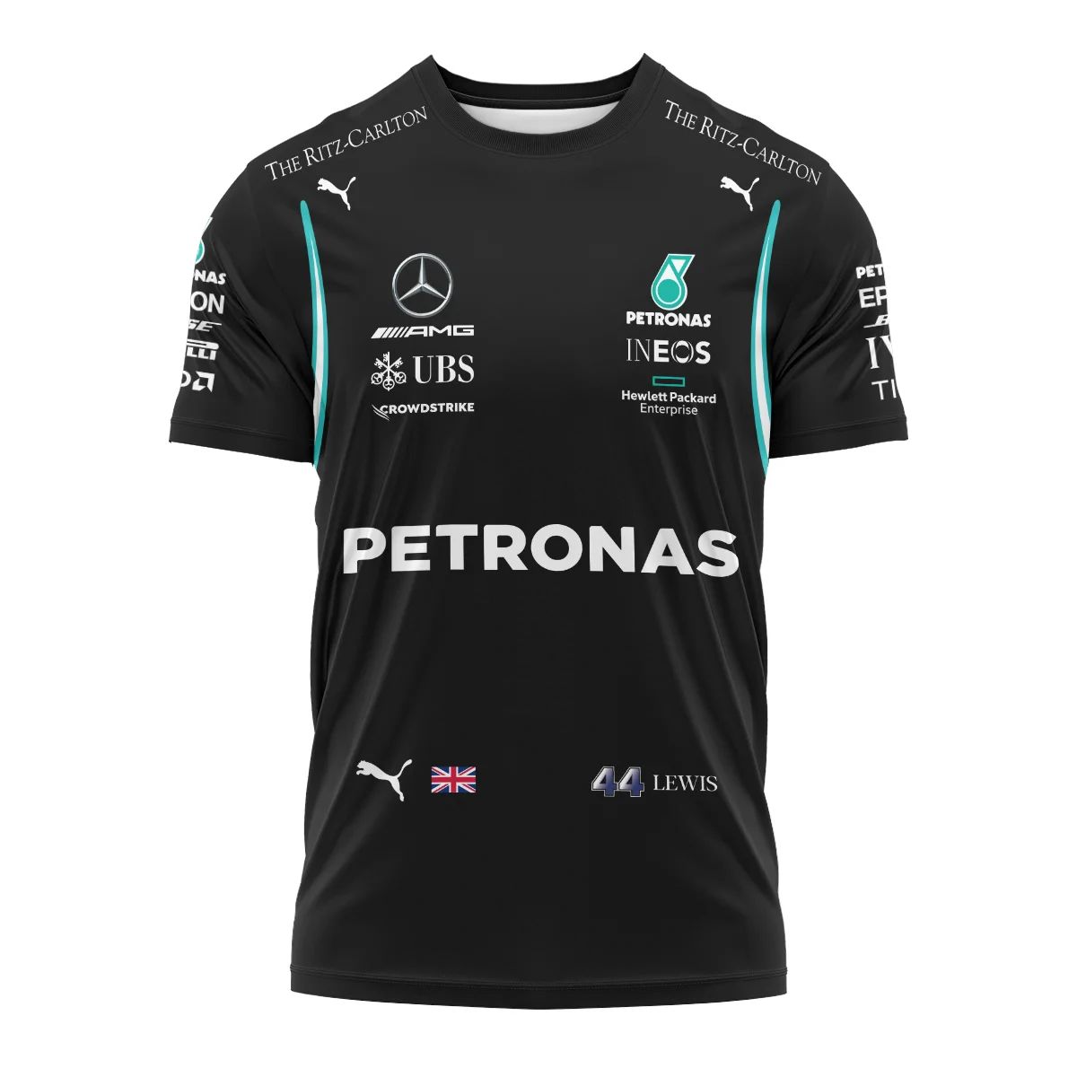 2022 Lewis Hamilton Racing Suit Mercedes F1 T-Shirt BLVALH260825A6TS - Image 2